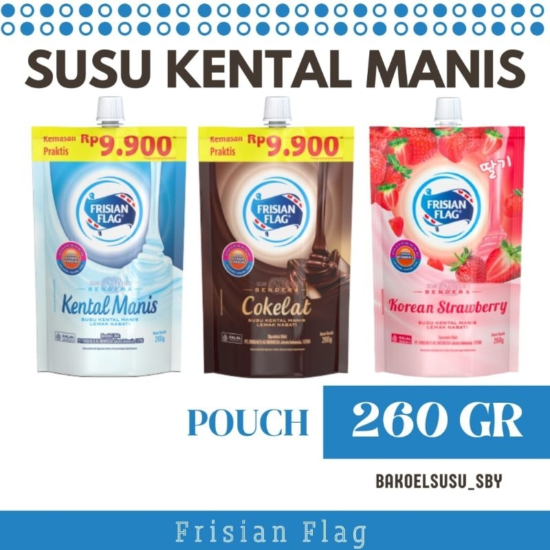 

Frisian Flag Susu Kental Manis Pouch 260 gr • Frisian Flag Susu Bendera Kental Manis Pouch 260 gr