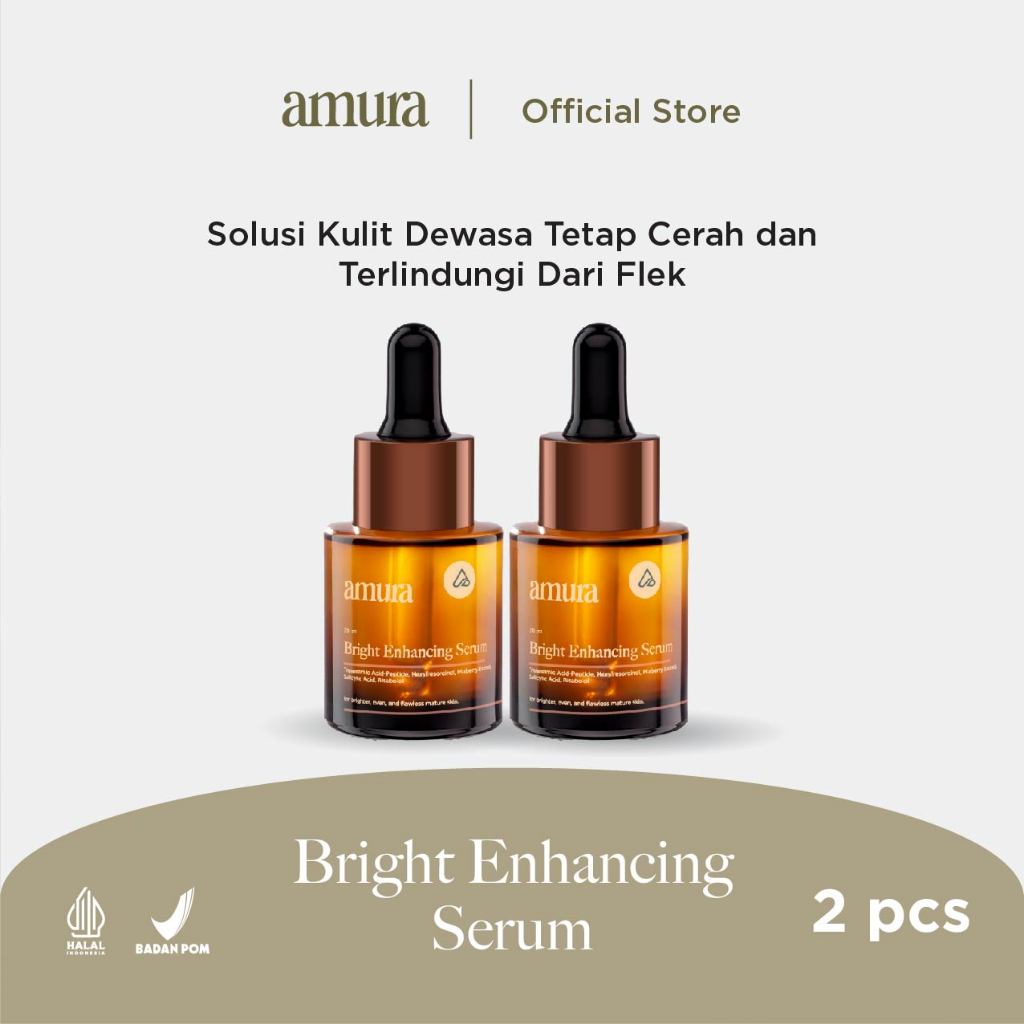 [TwinPack] Amura Bright Enhancing Serum Wajah for Kulit Dewasa lebih Cerah &amp; membantu Regenerasi