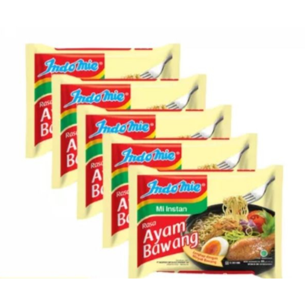 

Indomie Ayam Bawang 5 Pcs 69 gr Mie Instant Kuah