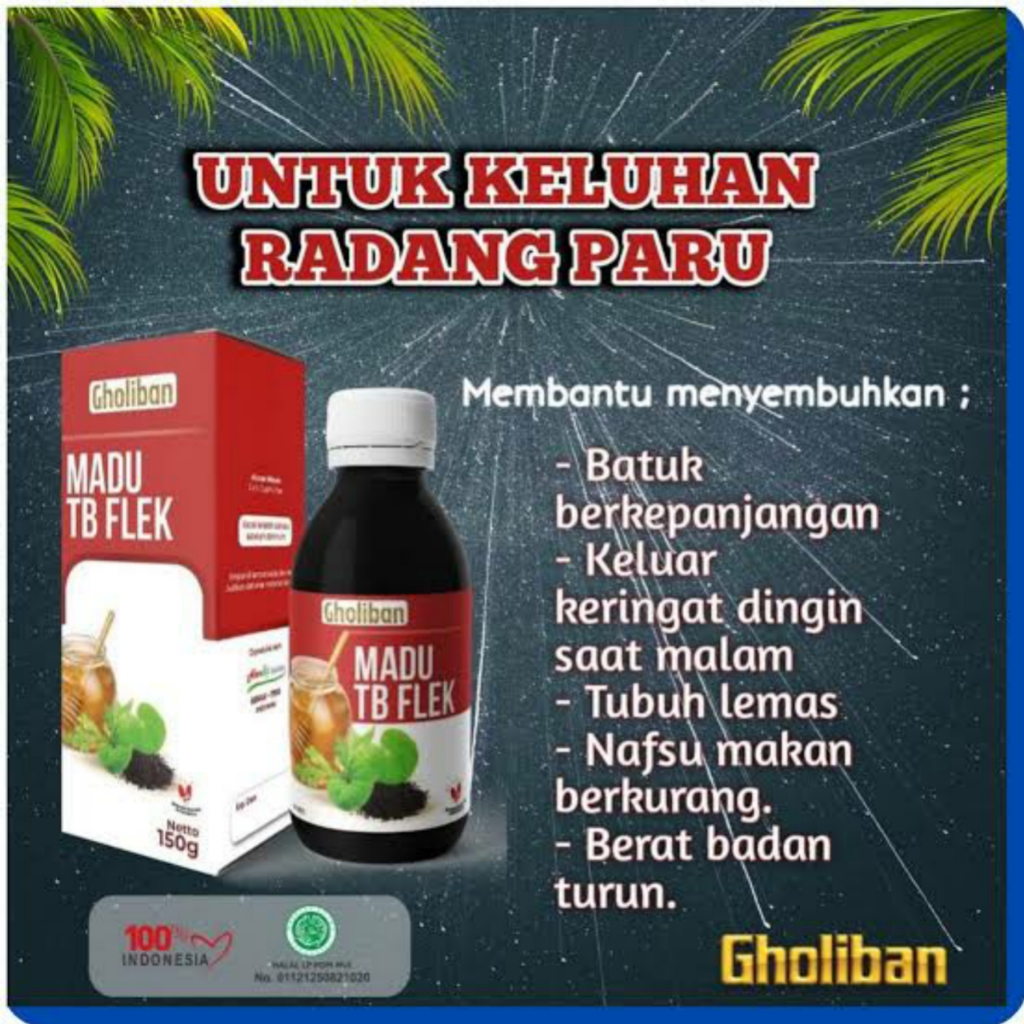 

Madu Batuk TBC Flek TB Paru Paru Gholiban obat batuk berdahak dewasa paling manjur