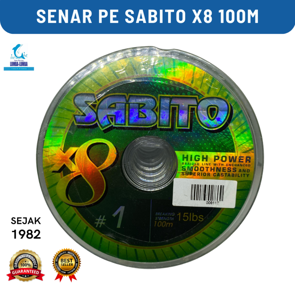 SENAR PE SABITO X8 100M / SENAR PE / SENAR PANCING