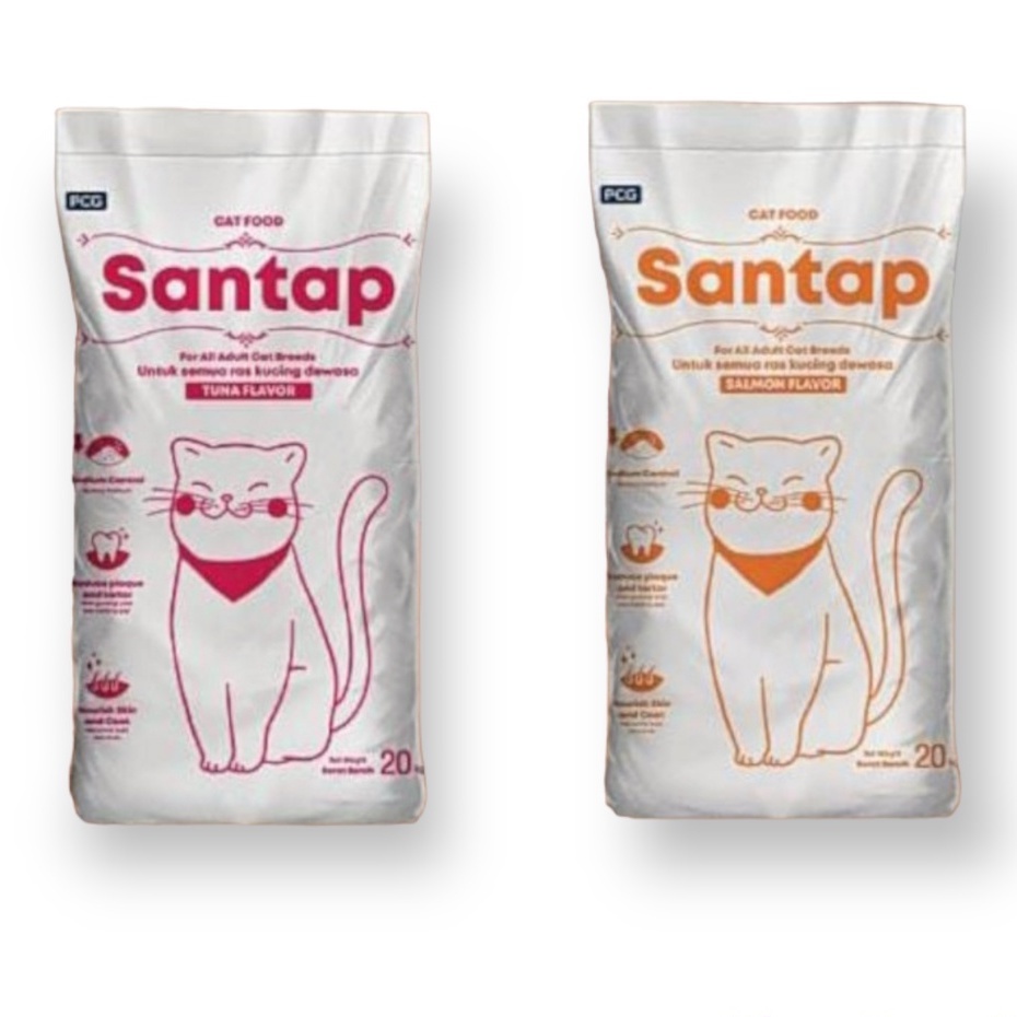 Makanan Kucing Santap Rasa Tuna 20kg Makanan Kucing Karungan