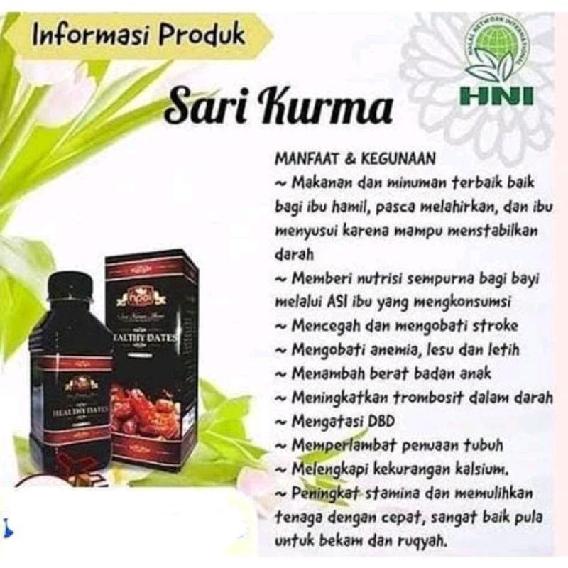 

SARI KURMA HNI HPAI 100% asli