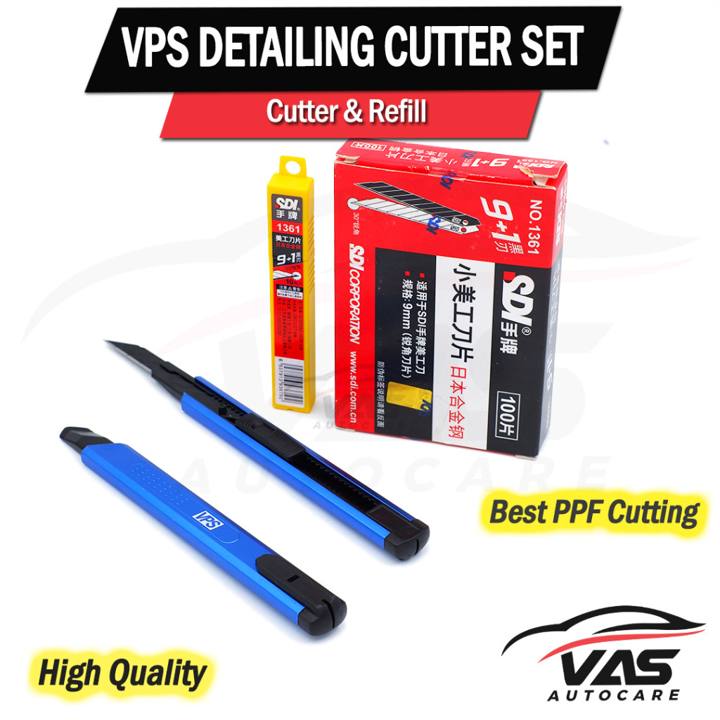 

VPS Profesional Cutter Detailing & Black Blade Refill 30° Derajat
