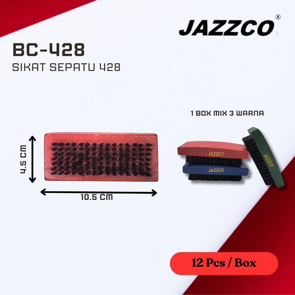 1 Box (12 Pcs) SIKAT SEMIR SEPATU JAZZCO BC-428 - SIKAT SEPATU