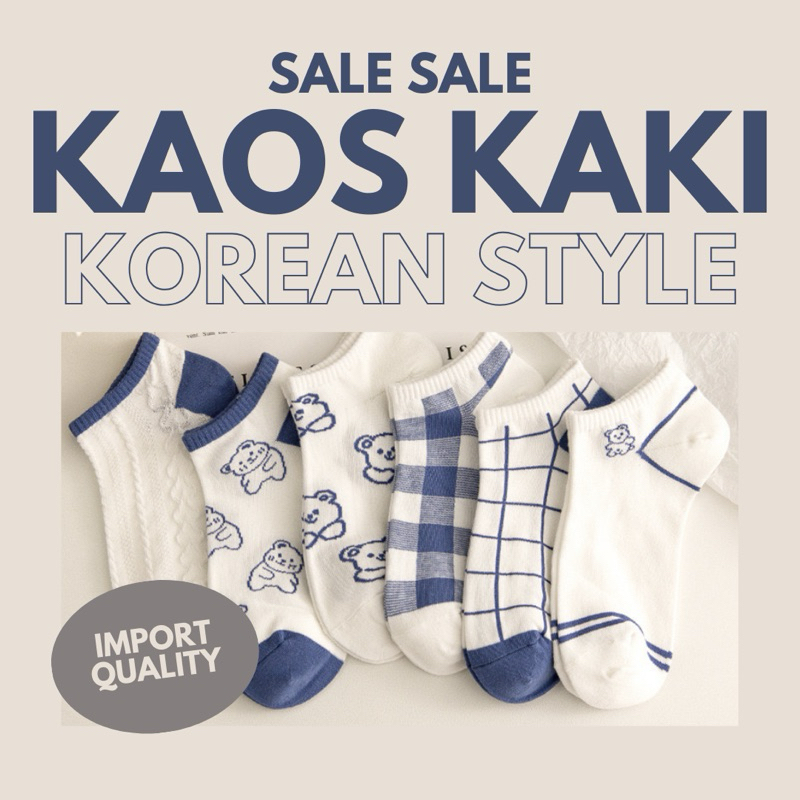 KAOS KAKI WANITA PENDEK KOREA