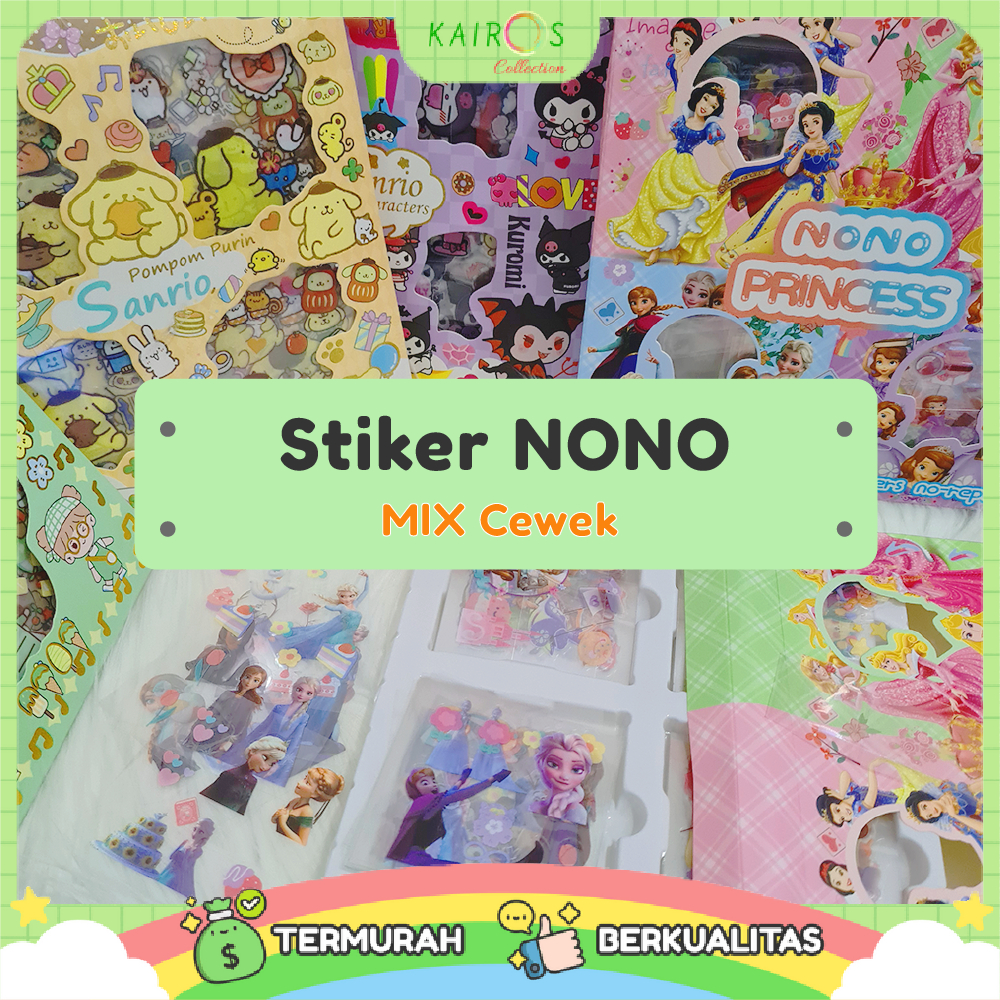 

STIKER NONO MIX KARAKTER CEWEK [ ECER / LEMBAR ]