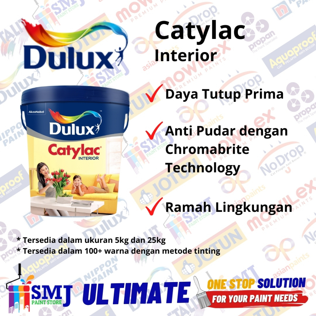 Cat Tembok Interior DULUX CATYLAC Semua Warna 5kg