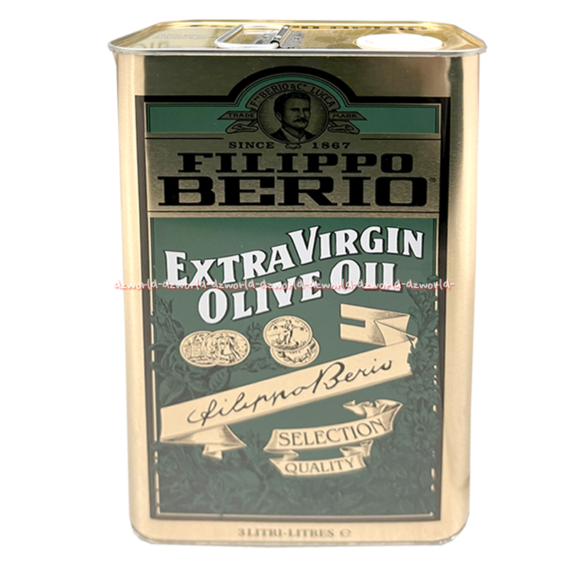 

Filippo Berio 3L Extra Virgin Olive Oil Huile D'olive Minyak Zaitun Kemasan Kaleng Tin