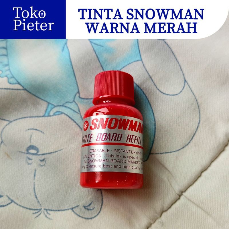

(1PCS) TINTA REFIL / ISI TINTA SPIDOL WHITE BOARD WARNA MERAH SNOWMAN MURAH SURABAYA