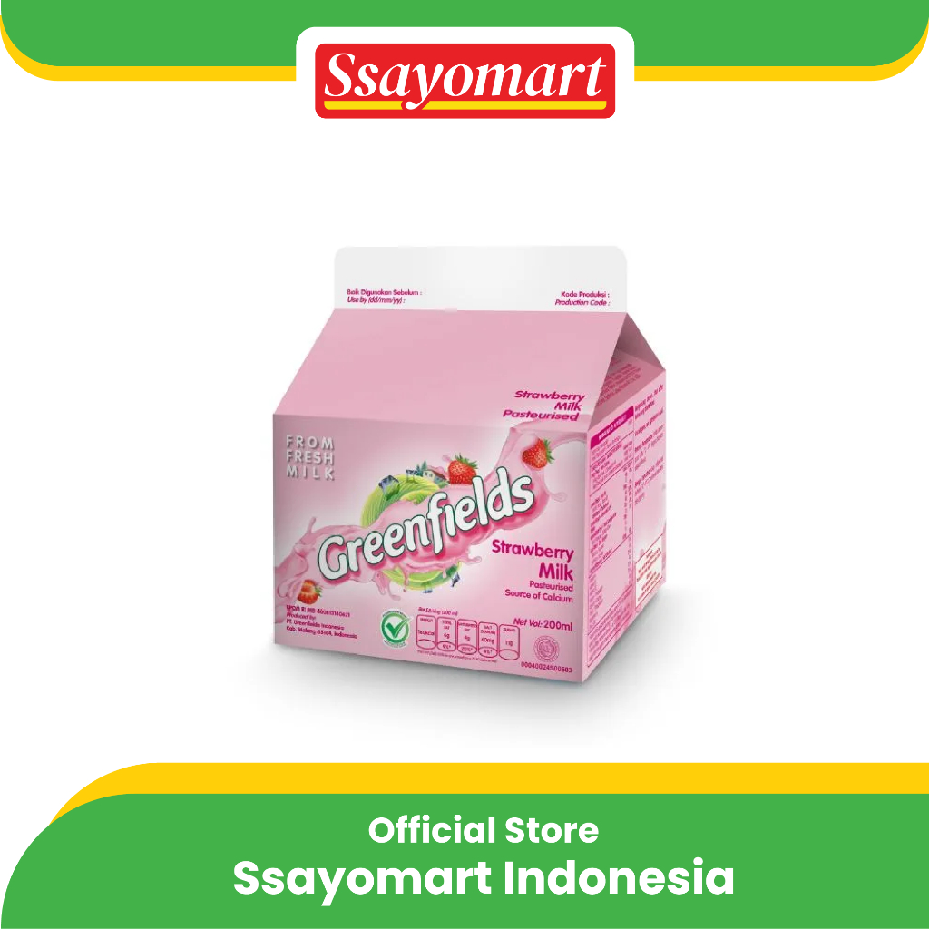 

Susu Greenfields UHT Strawberry 200ml - Susu Greenfield 200 ml