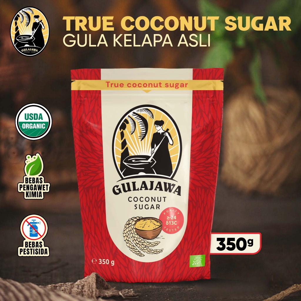 

Gulajawa Coconut Sugar, Gula Kelapa Asli, USDA Organic 350g
