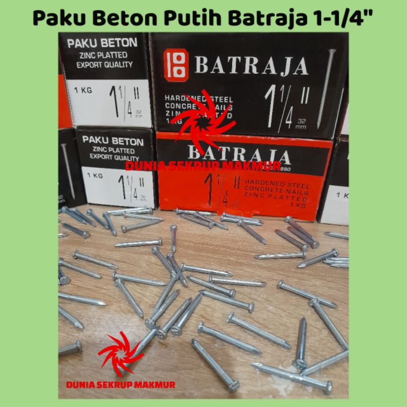 (50 pcs) Paku Beton Putih 1-1/4 / Paku Tembok 3CM