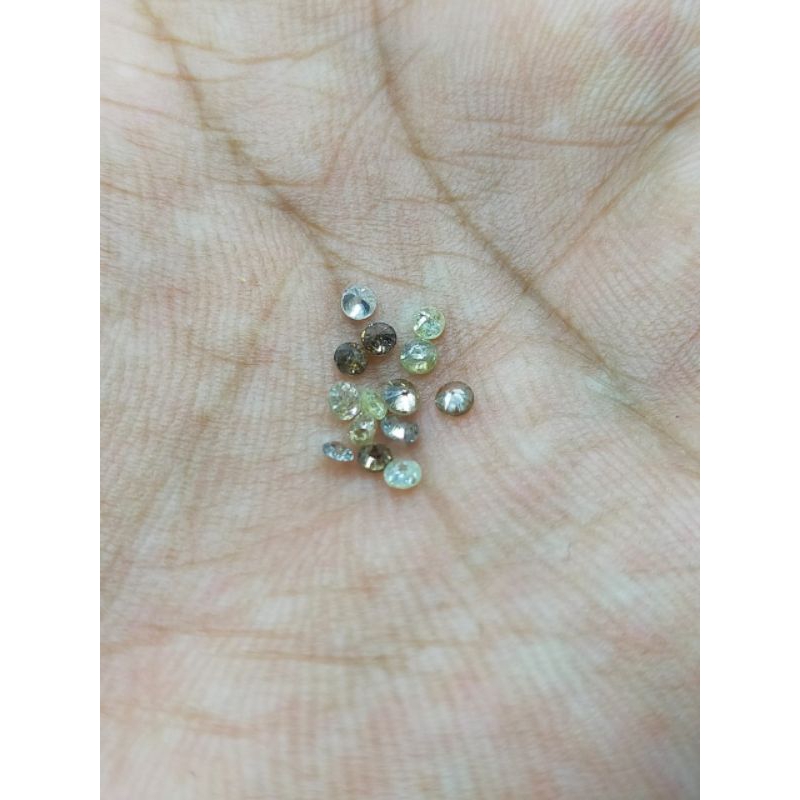 Asli Natural Berlian Eropa -+ 0,07 crt dan 0,08 crt / 2,7 mm dan 2,8 mm