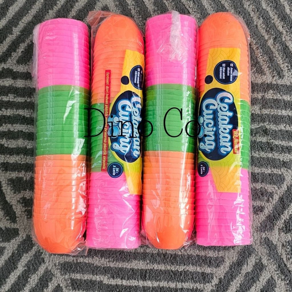 Cetakan Kue Talam 12 Pcs - Cucing Plastik - Cucing Pelangi - Cucing Jumbo