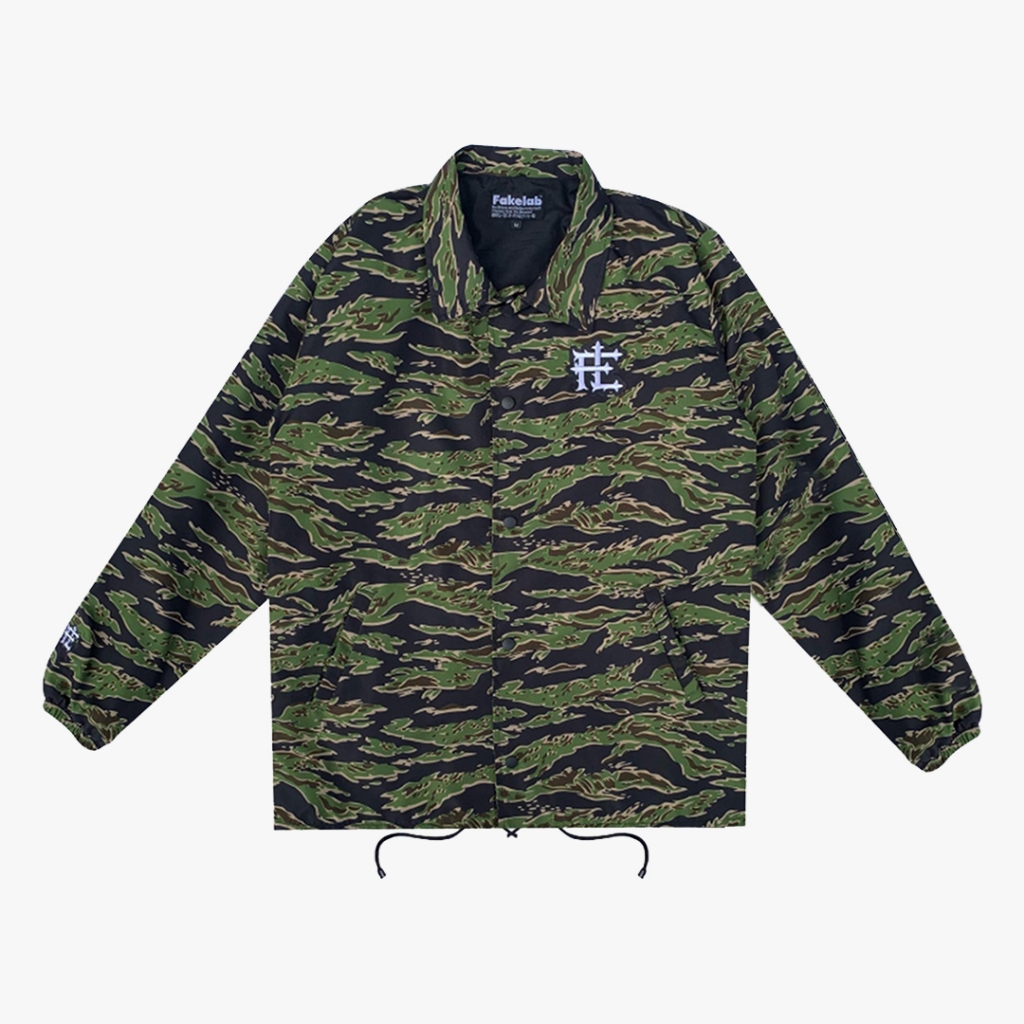 Fakelab Coach Jacket Tiger Camo / Windbreaker Doreng / Wb Camouflage /Cj / Jaket Loreng