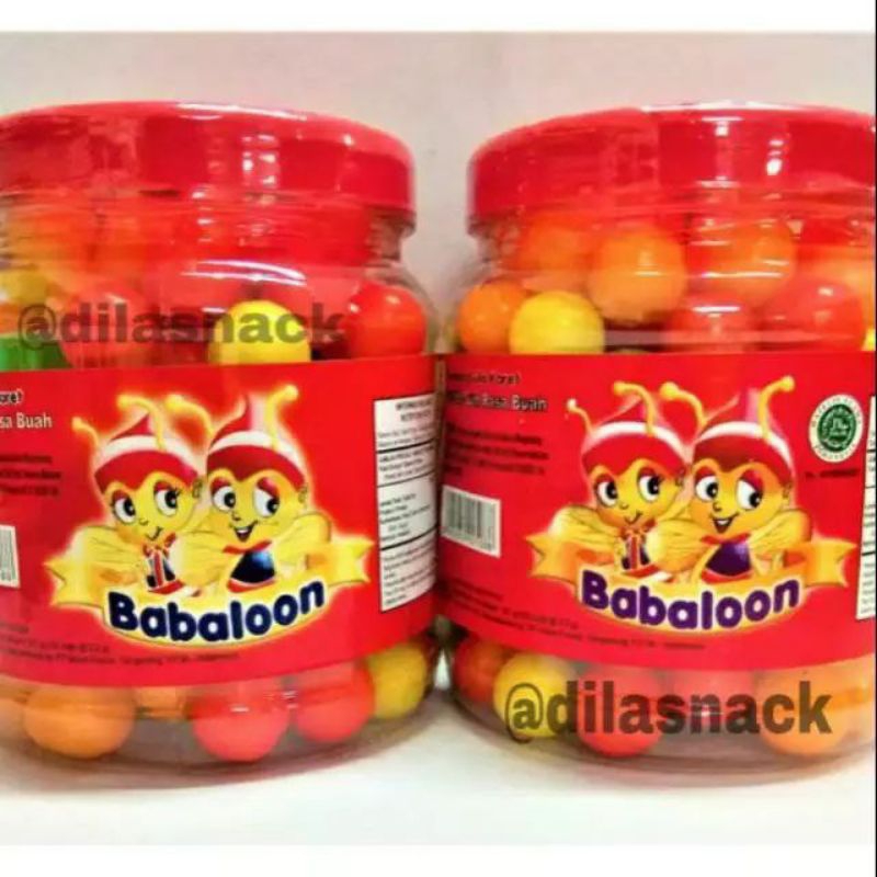 

permen karet babaloon 1 toples baba loon babalon bubble gum rasa buah