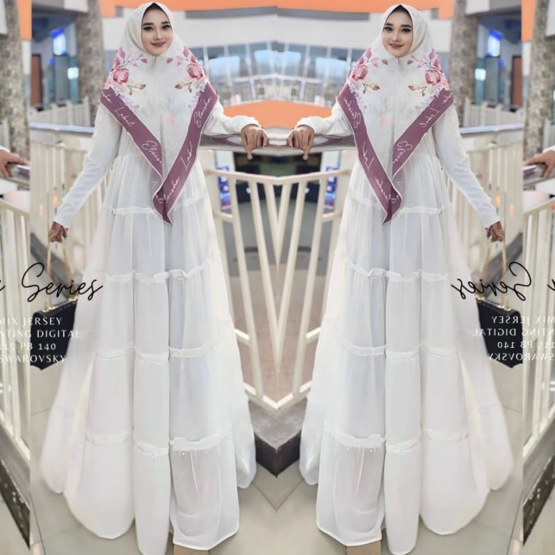 Syakila Gege Syar'i LD100-120 PB140 Gamis Cantik Best Seller Terlaris Premium COD Bisa Jumbo