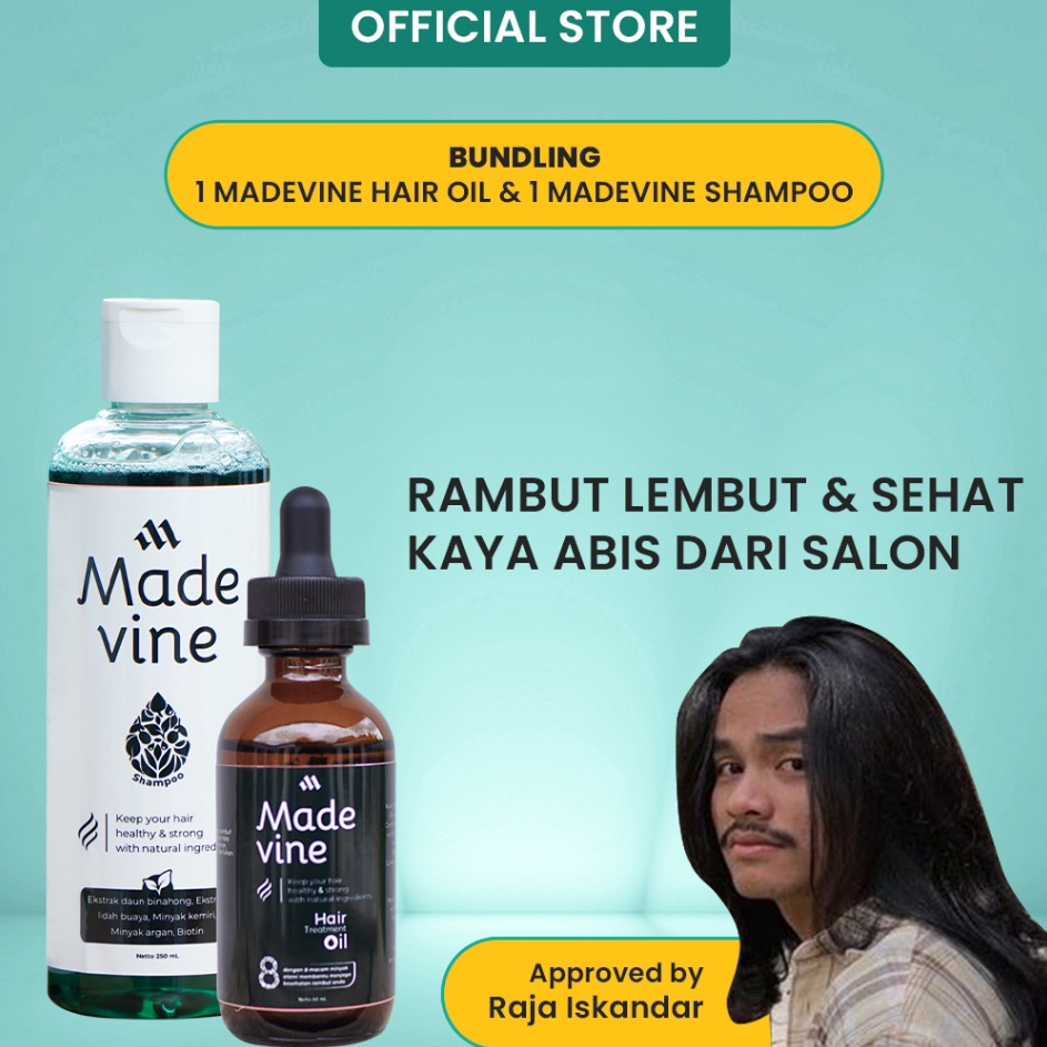 DISKON MADEVINE  Paket Perawatan Rambut Rontok Rusak Penyubur Rambut untuk Pria  Wanita  Oil  Shampo