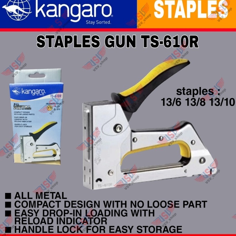 

C6369 KANGARO STAPLER TS61R STAPLES KANGARO GUN TACKER KANGARO staples tembak TS 61 R kangaro
