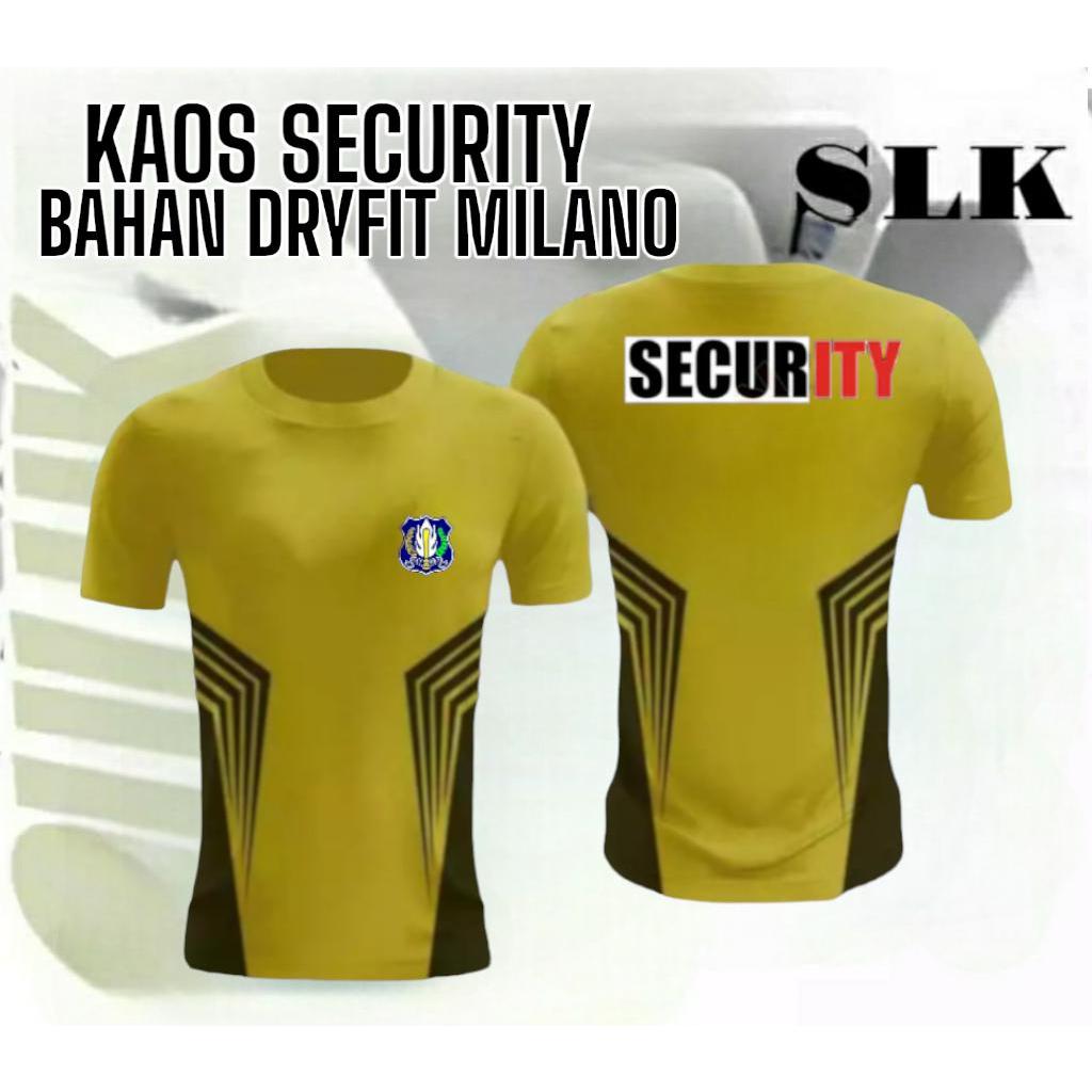 Kaos running security / kaos jersey Security / bisa cod / bahan Dryflt Milano