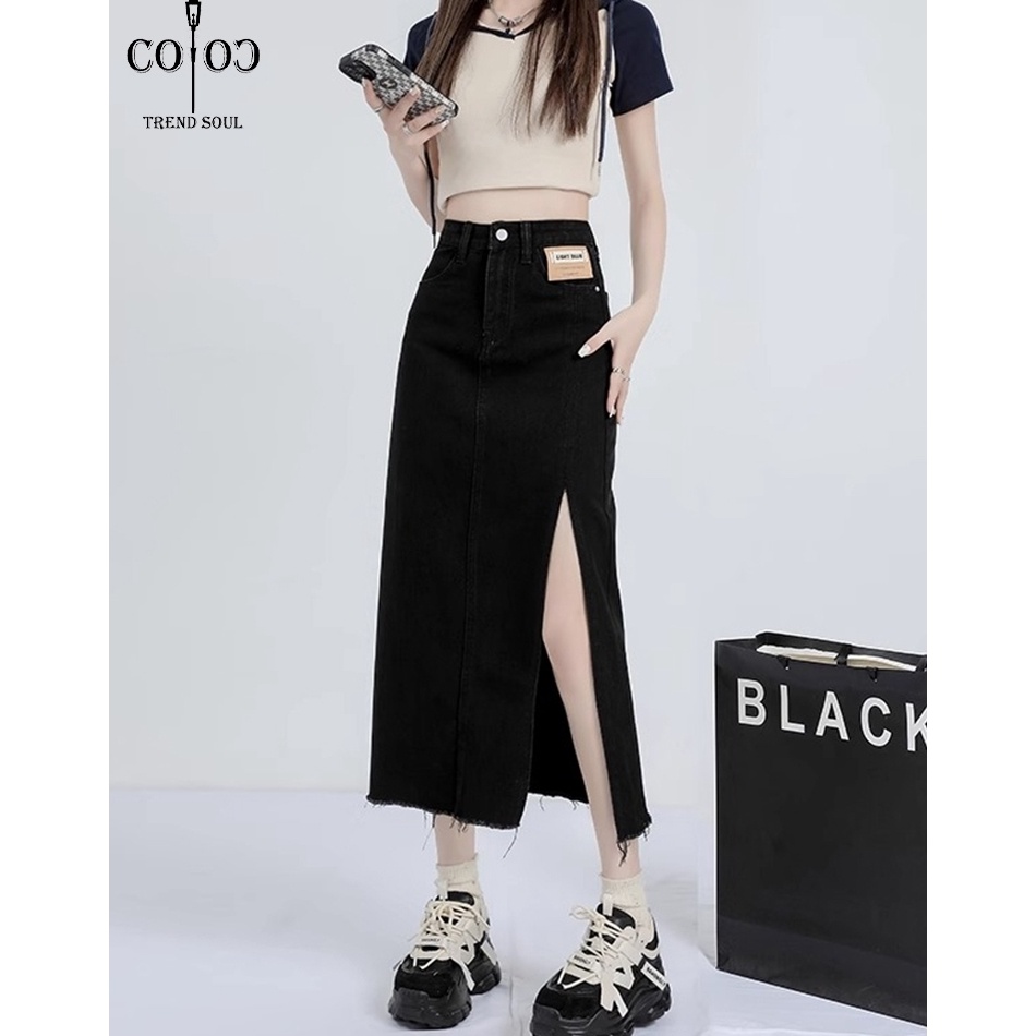 Get It Now Coco Trend Soul Rok  Highwaist Terbaru Kekinian Rok Jeans
