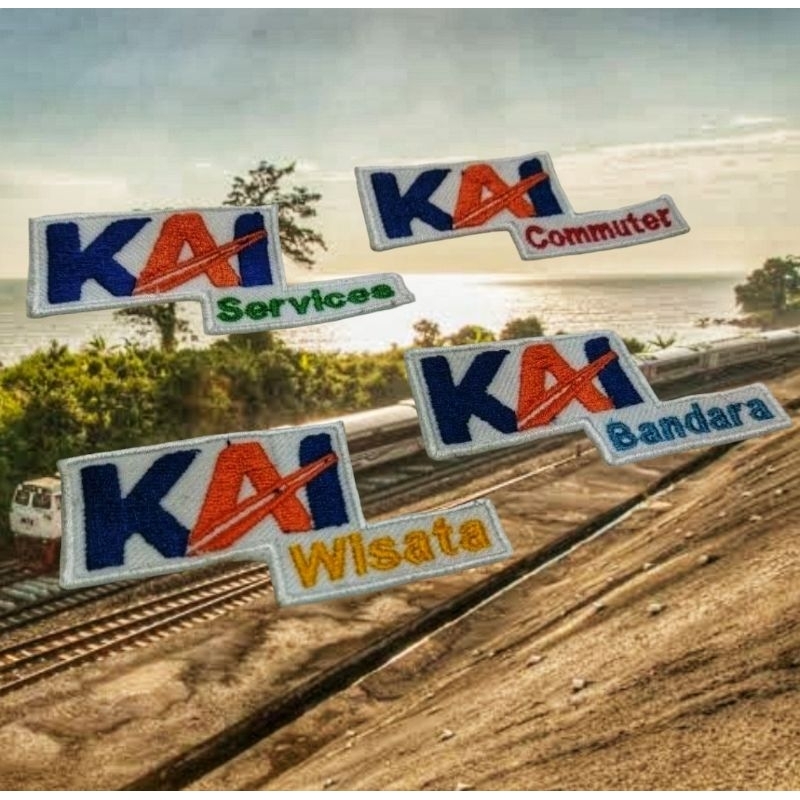 Bordir Komputer Logo Badge KAI PROPERTI / KAI WISATA / KAI SERVICES / KAI COMMUTER / KAI BANDARA / K