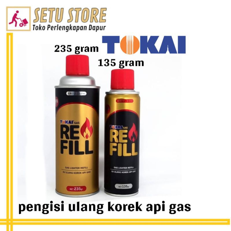 Tokai gas Refill 135gr gas kaleng isi ulang korek api 235gr serbaguna