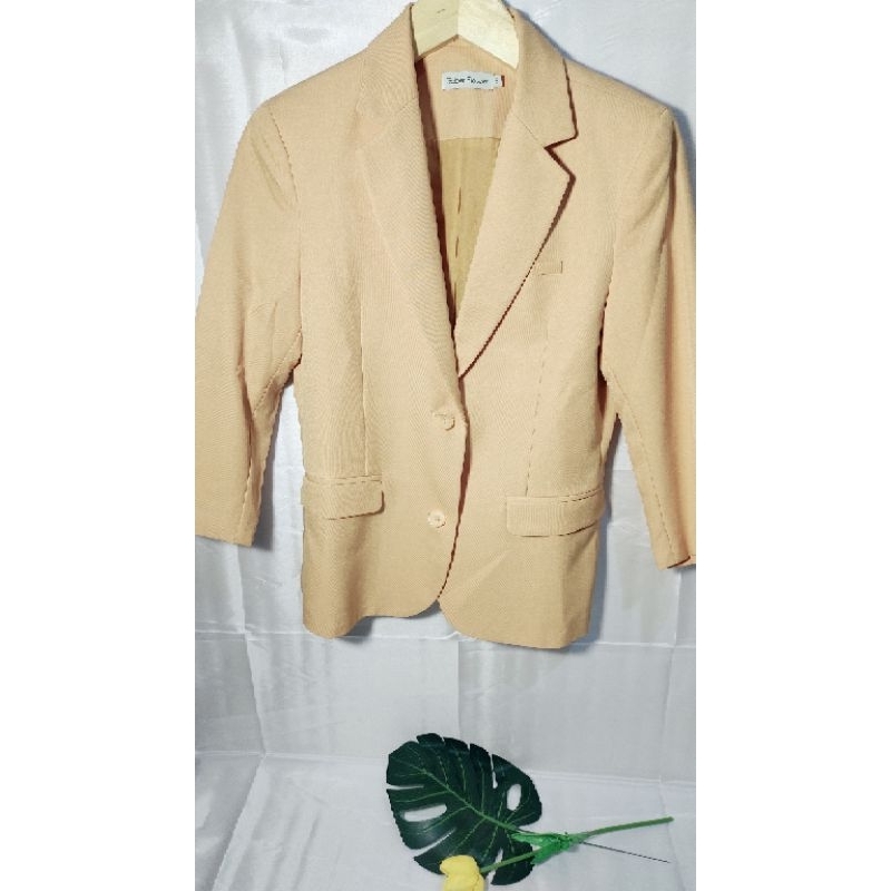 BLAZER SERAGAM BANK MANDIRI WANITA PREMIUM WARNA MUSTARD SIZE S PRELOVED