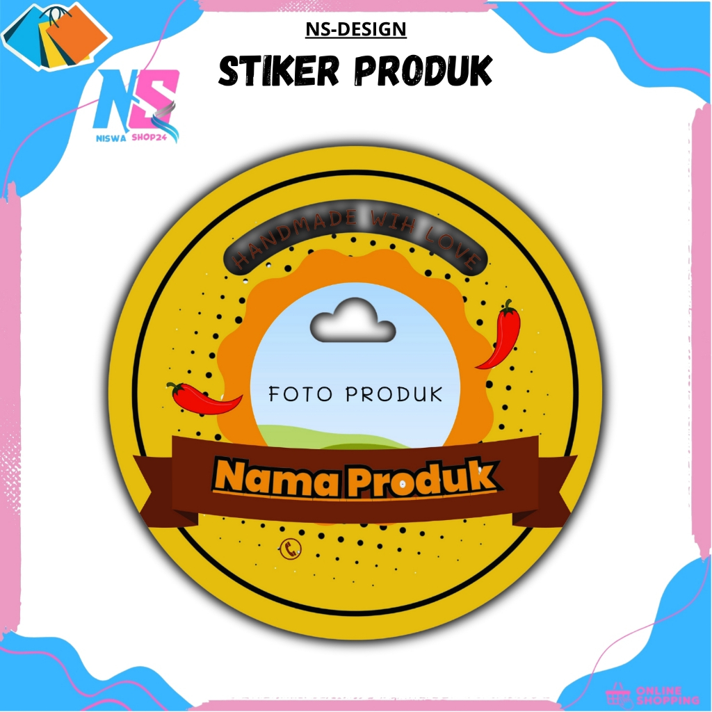 

Stiker produk kemasan makanan - cemilan gratis design - Stiker Label Makanan Custom - Sticker Label Makanan - Stiker Kemasan