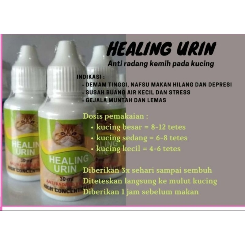 Healing urin obat susah kencing kucing 30ml