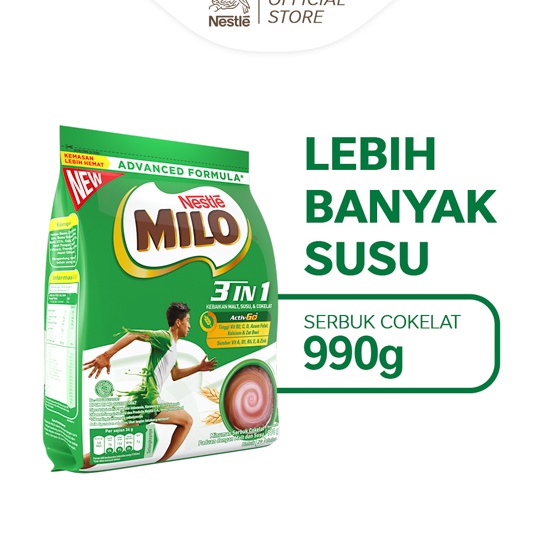 

COD MILO 3in1 ACTIVGO Susu Coklat Pouch 99g