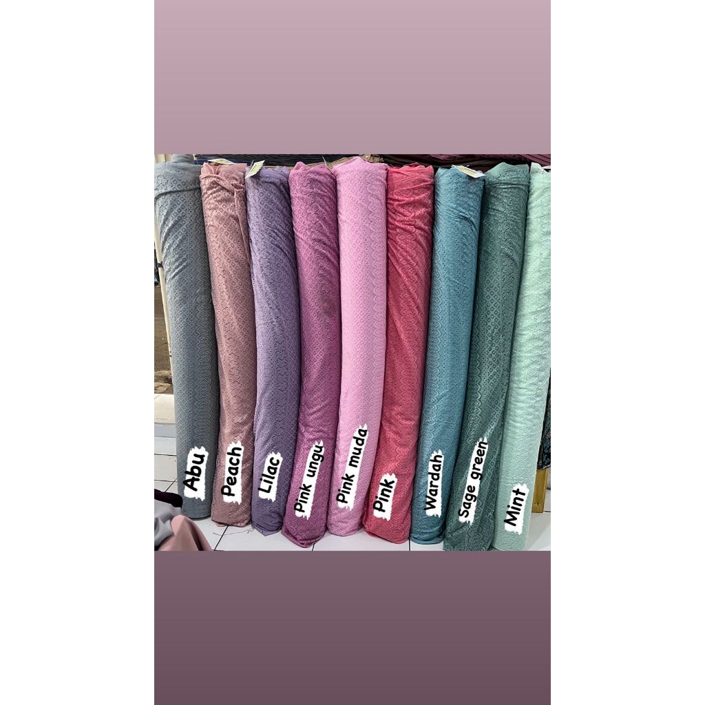 Kain Brukat Malika Salur Meteran Bahan Lembut