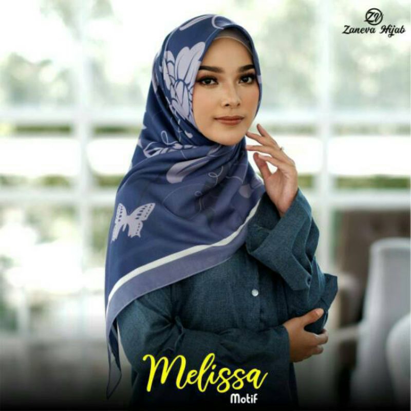 Zaneva hijab voal motif segiempat - melissa