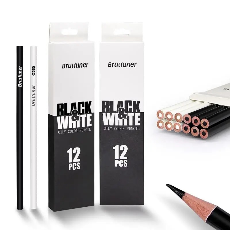 

Brutfuner Original Pensil Hitam & Putih isi 12 Pcs
