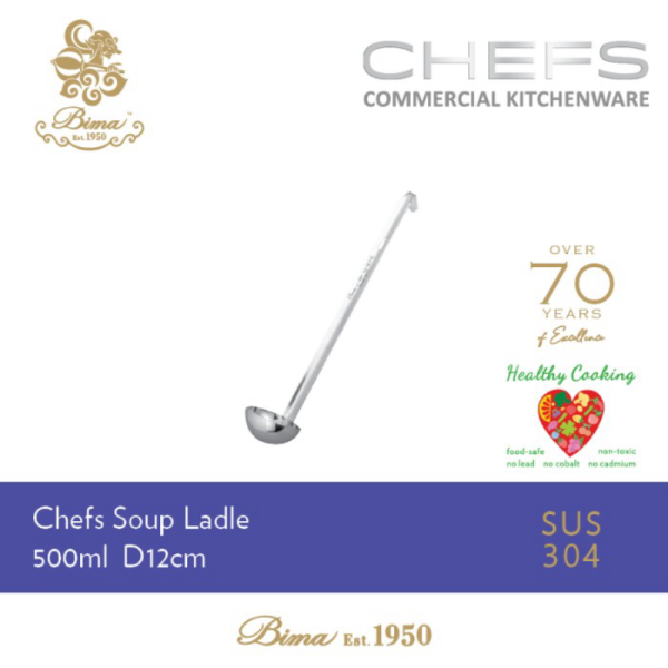 

Dijual Bima Chefs Soup Ladle 500ml D12cm SUS 304 Diskon