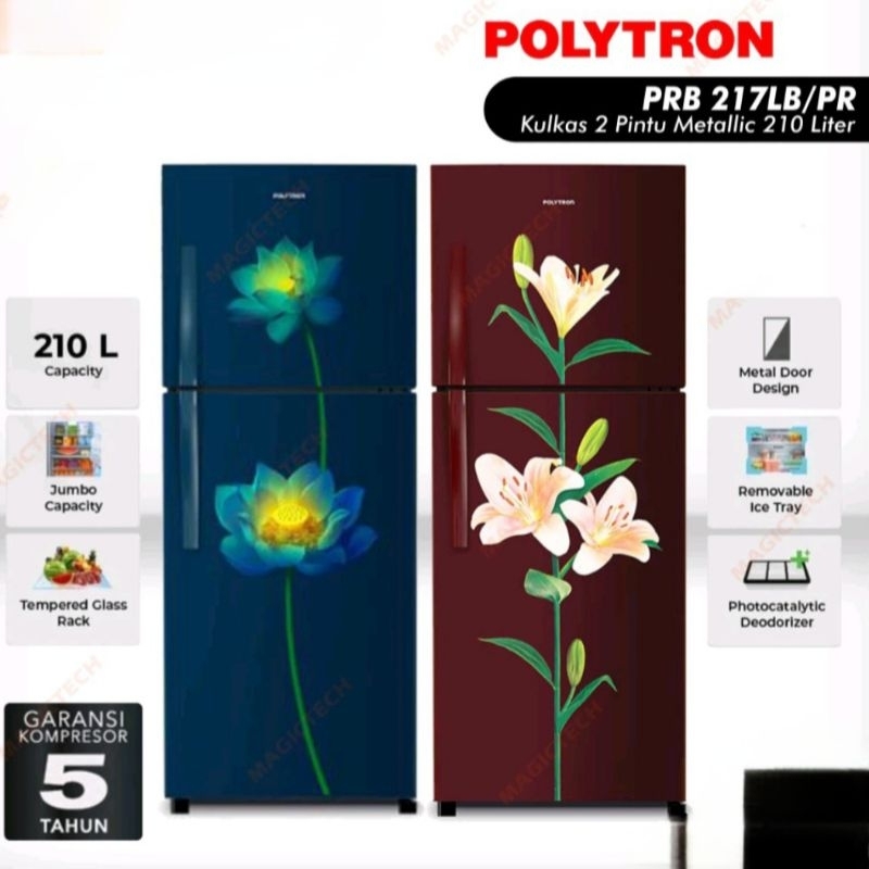 Kulkas 2 Pintu Polytron PRB217LB/ PR