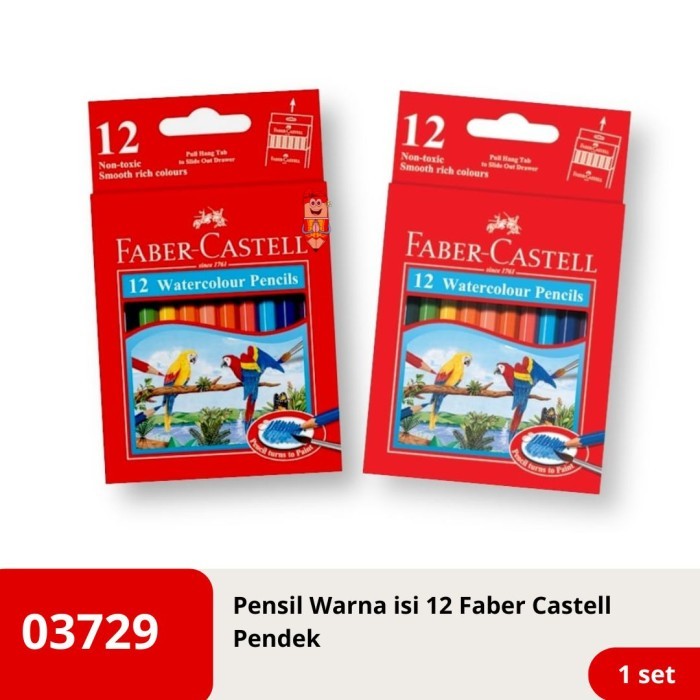 

Pensil Warna - Watercolour Pencils 12 S Short - Faber Castell