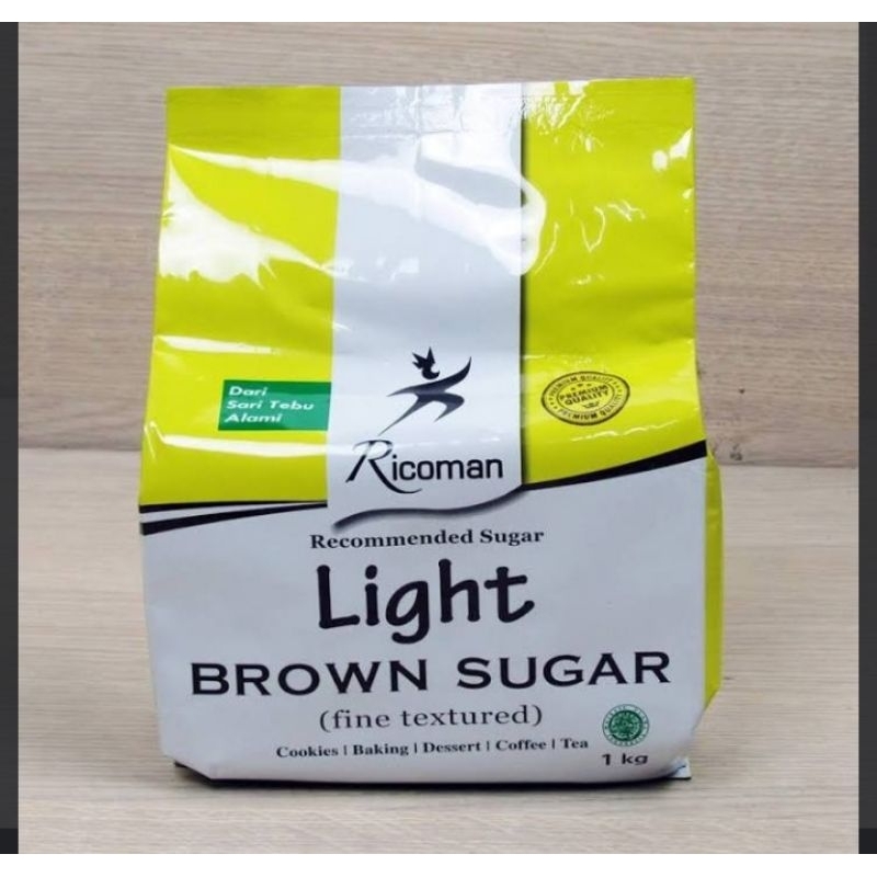 

light brown sugar ricoman 1 kg