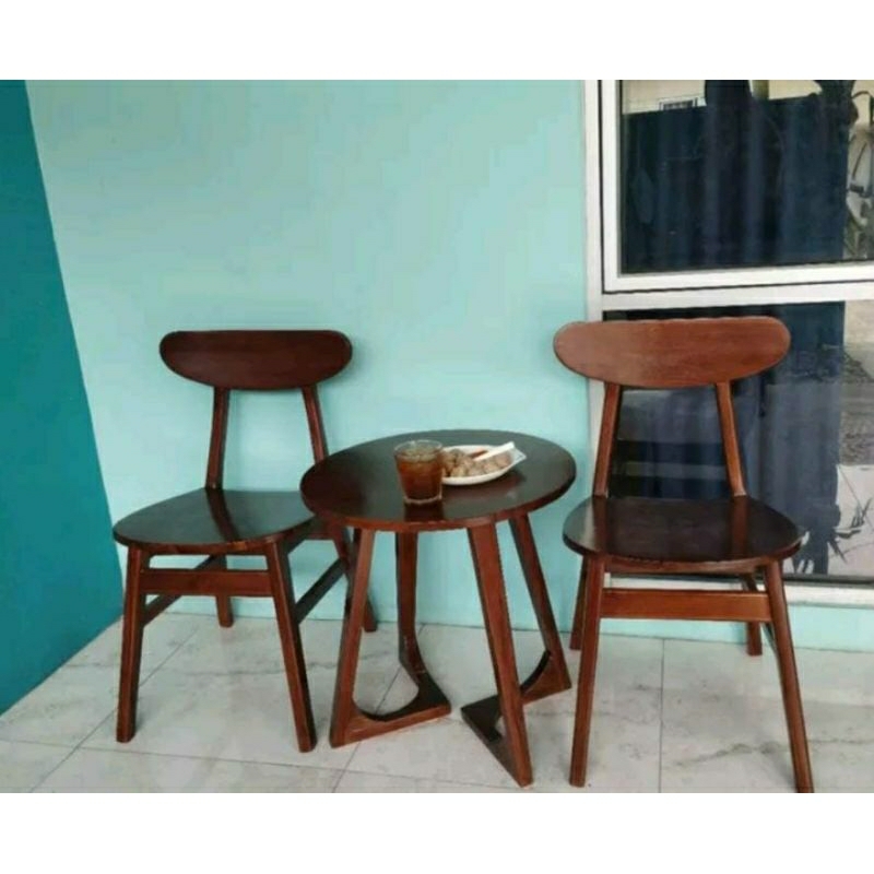 Set kursi teras ropan set meja teras meja teras ropan kursi cafe kursi ropan minimalis (2 kursi 1 me