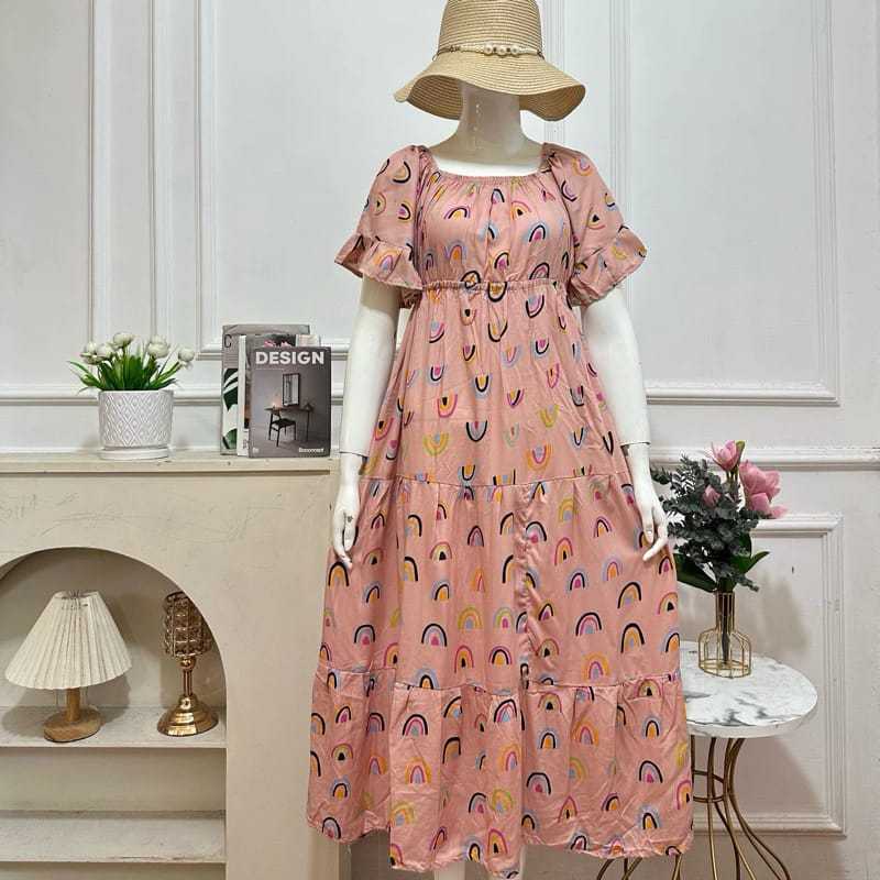 Dress aulia Premium bahan Rayon Premium
