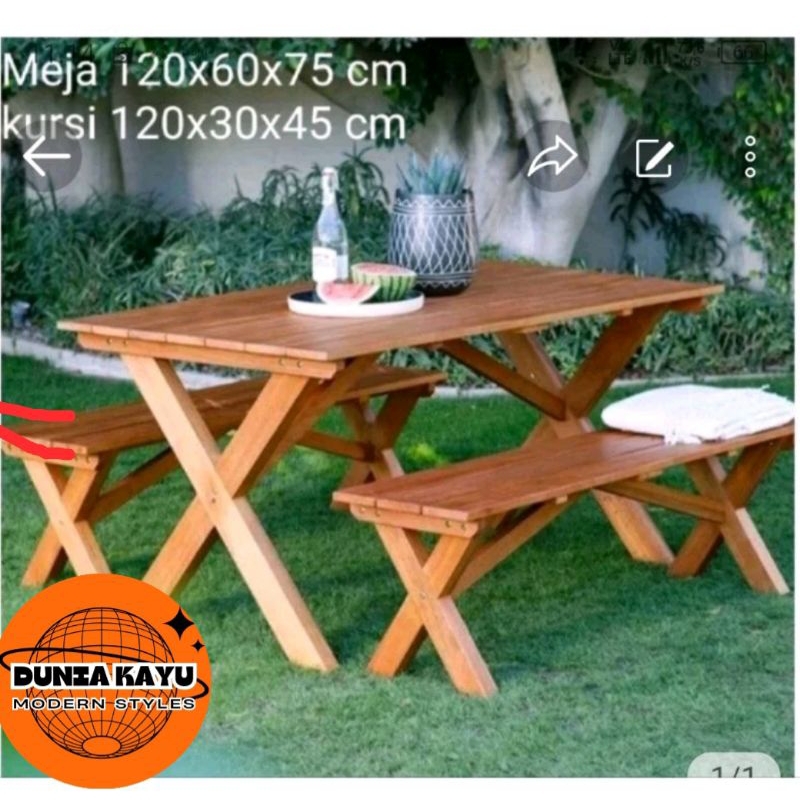 MEJA KAYU MINIMALIS MEJA TAMAN