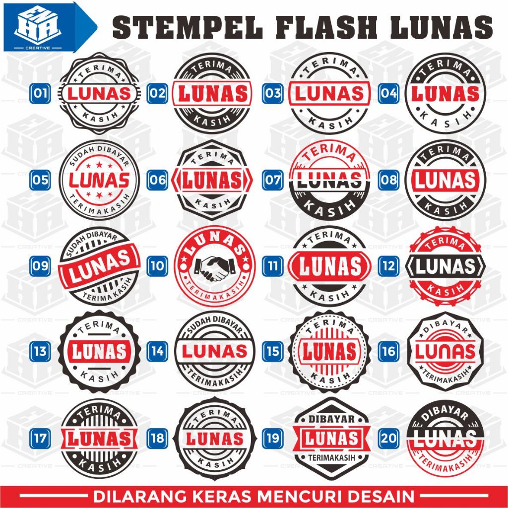 Stempel lunas / Cap Lunas / stempel lunas bulat / stempel flash / stempel otomatis / stempel murah