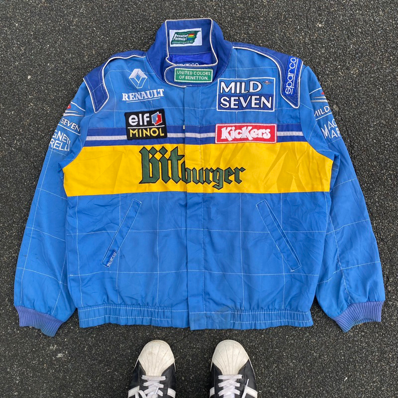 Rare Sparco Benetton Renault F1 90's Michael Schumacher Racing Jacket ( Jaket )