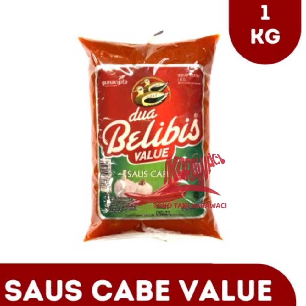 

SUPER DISKON DUA BELIBIS VALUE Saos Cabe Saus Sambal Hot Chili Sauce 1kg