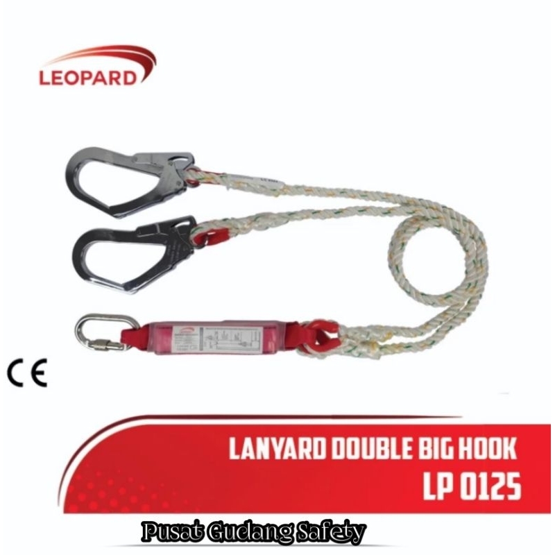 

Double Big Hook Lanyard With Absorber LEOPARD LP 0125 - Berkualitas