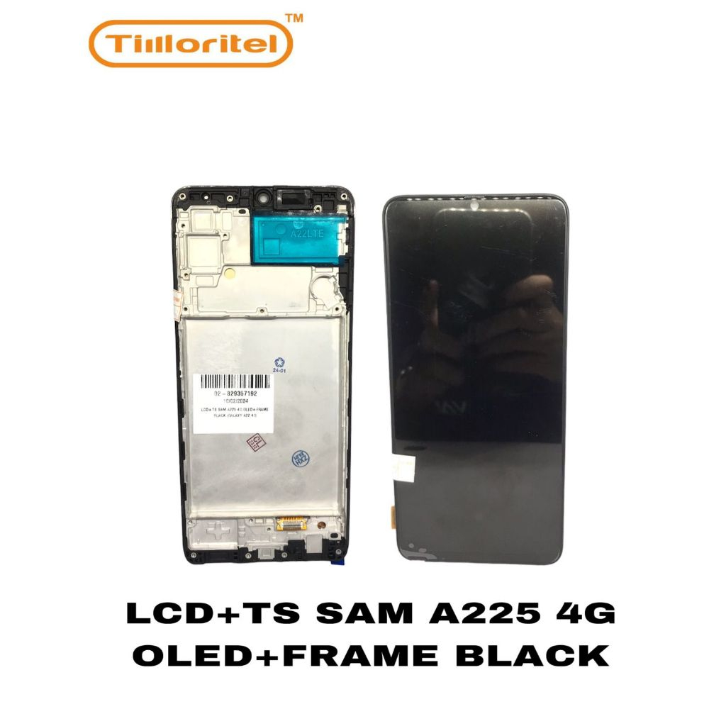 LCD+TS SAM A225 4G OLED+FRAME BLACK (GALAXY A22 4G)