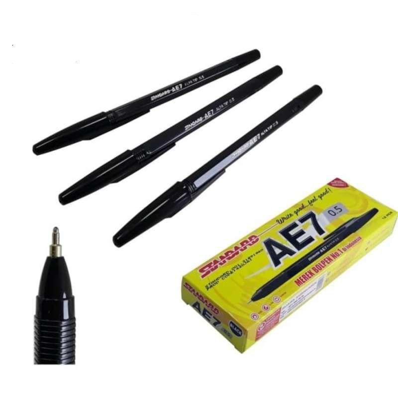 

Pulpen Standard [AE7/12 pcs] / Ballpoint Pena Pen Standar [0.5 mm/1 Pack]
