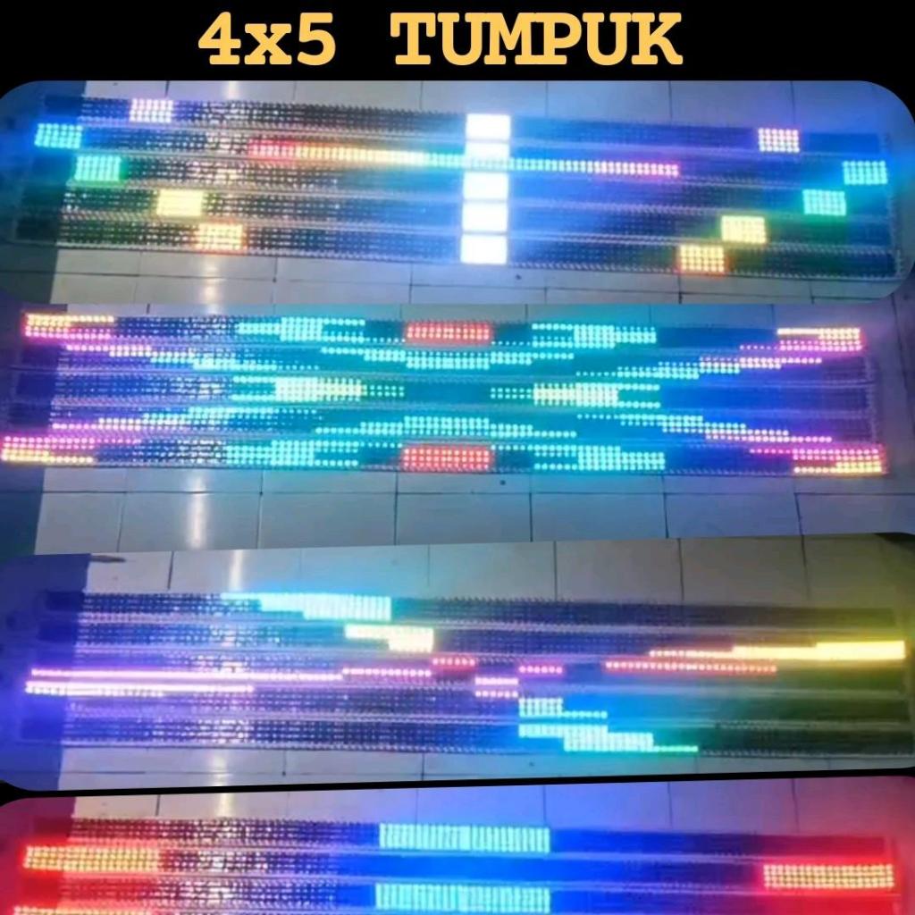 Lampu led variasi hiasan kaca mobil Kolaborasi 4x5 TUMPUK WIFI 24volt