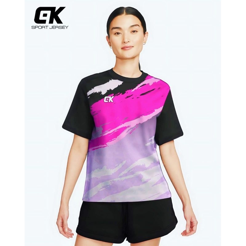 ATASAN TRAINING WANITA KAOS OLAHRAGA WANITA BAJU VOLI CEWEK KAOS BULUTANGKIS CEWEK JUMBO JERSEY VOLL